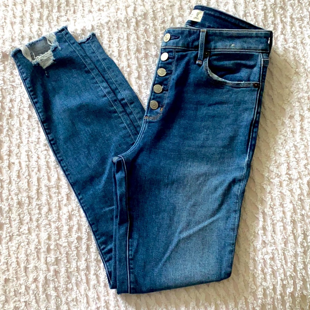 A&F High Rise Super Skinny Ankle Denim - Size 27L